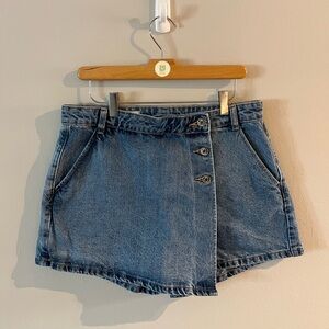 Zara Asymmetrical Denim Skort